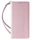 4. Magnet Strap Case for Samsung Galaxy S23+ Flip Wallet Mini Lanyard Stand Pink
