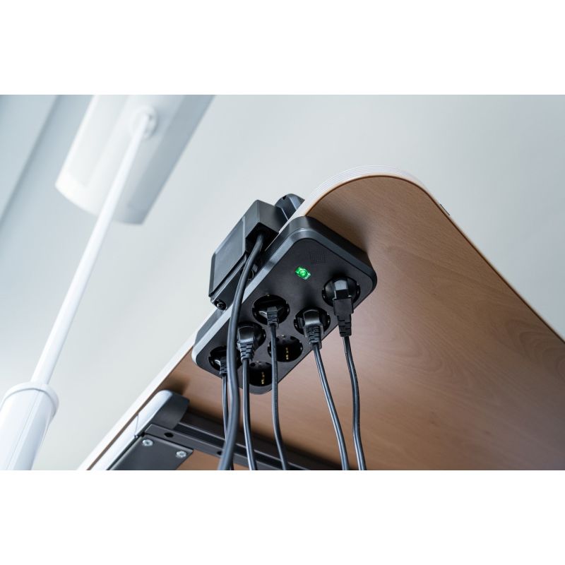 7. Brennenstuhl Estilo Duplex Power Strip with Surge Protection, 1x USB C, 9x Sockets
