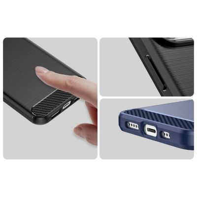 11. Carbon Case iPhone 14 Pro flexible gel back cover blue