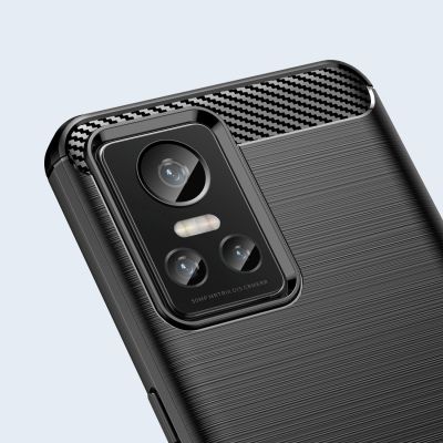 6. Carbon Case case for Realme GT Neo 3 flexible silicone carbon cover black