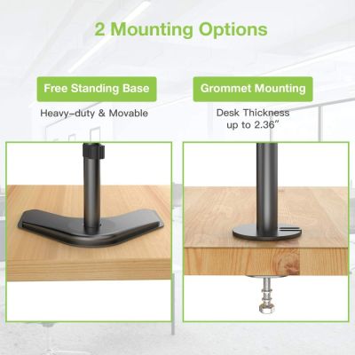 31. TECHLY VERTICAL DESK STAND FOR 2 MONITORS 13-27" LCD 10KG