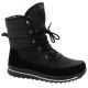 Progress Women’s Winter Boots, Black Insulated Snow Boots with Sheepskin Lining