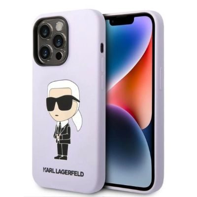 Karl Lagerfeld KLHCP14LSNIKBCU iPhone 14 Pro Case - Purple