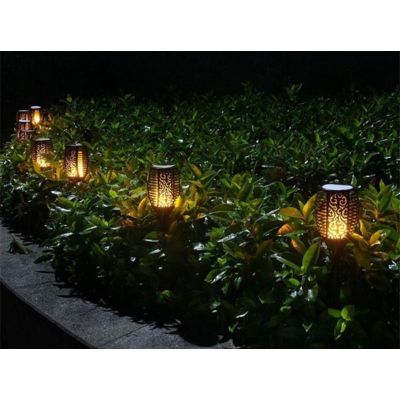 10. SOLAR TORCH DANCING FLAMES 12X12X78CM 36 LED XXXL