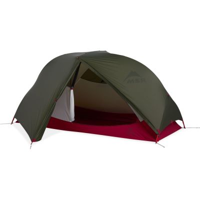 10. MSR Hubba Hubba Bikepack 1 person Green, Red, White Triangle Tent