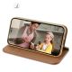 4. Dux Ducis Hivo Leather Flip Cover Genuine Leather Wallet for Cards and Documents iPhone 14 Pro Brown