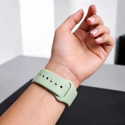 5. Tech-Protect Silicone Strap for Apple Watch 40/41/42 mm - Light Green
