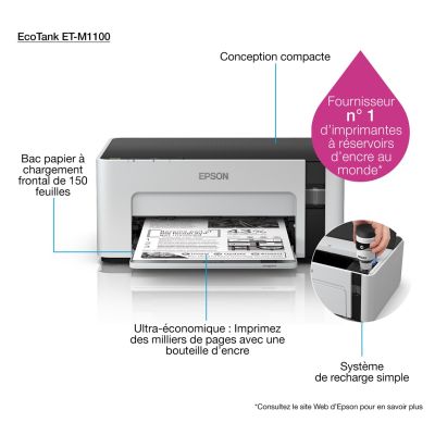 8. Epson EcoTank M1100 inkjet printer