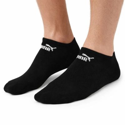 Puma men's 3-pack cotton socks, black, comfortable