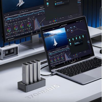 3. Orico IT48N-C 4-Disk Docking Station with M.2 NVME Clone Function - Gray