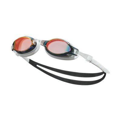 Nike Chrome Mirrored Swimming Goggles, White-Black, NESSD125-115 OS