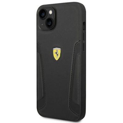 2. Ferrari FEHCP14MRBUK iPhone 14 Plus 6.7" black/black hardcase Leather Stamp Sides