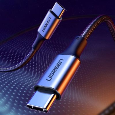 13. Ugreen US316 70429 USB-C - USB-C PD QC FCP Cable 100W 5A 480Mb/s 2m - Gray