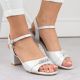 12. Vinceza W JAN305 silver high-heeled sandals