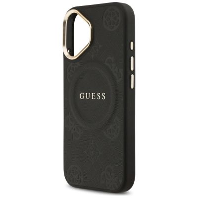 6. Guess Peony Hot Stamp MagSafe Case for iPhone 17 - Black