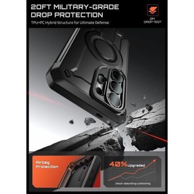 3. Supcase Unicorn Beetle Pro Mag MagSafe 2-set Case for Samsung Galaxy S26 Ultra - Black