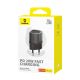 6. Baseus GaN5S 20W 1xUSB-C Wall Charger - Black