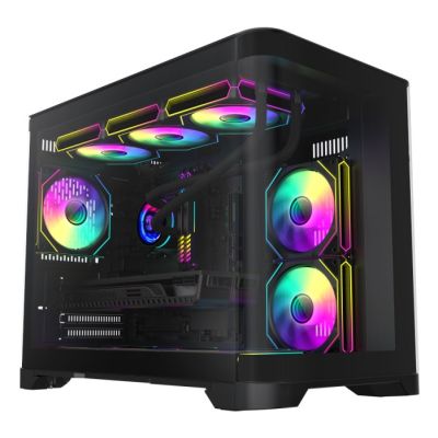 2. GameMax HYPE-M BK Micro Tower Computer Security & Mounts Black