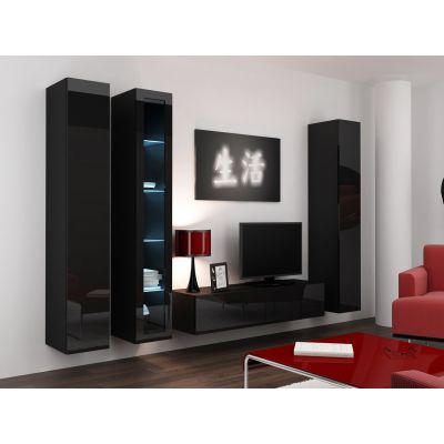 12. VIGO full display cabinet '180' 180/40/30 black/black half