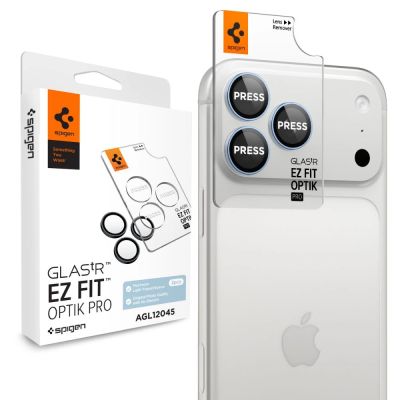 Spigen Optik Pro GLAS.TR EZ FIT 2-Pack Tempered Glass Camera Screen Protector for iPhone 18 Pro / 18 Pro Max - Light Blue