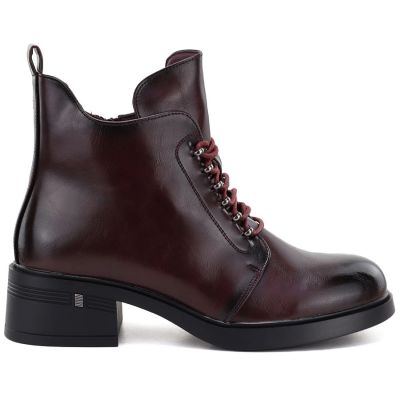 6. Women's insulated ankle boots with a block heel S.Barski HY62-8112