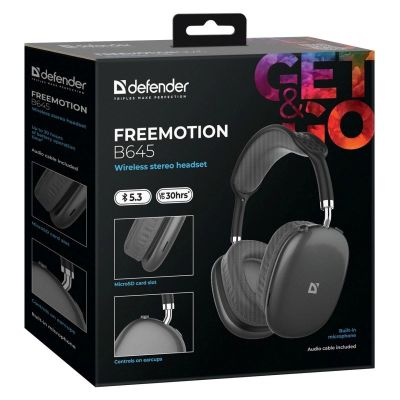 5. Defender Bluetooth Freemotion Over-Ear Headphones B645 Black 63645
