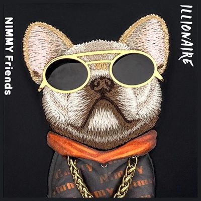 7. Nimmy Glasses Cool Dog Case for iPhone 16 Pro - Black