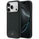 Mercedes Leather Wood Effect and Curve MagSafe case for iPhone 17 Pro Max - black