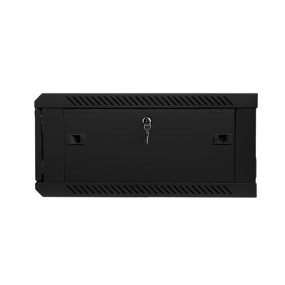 Lanberg WF01-6604-10B single-section cabinet (4U; 280mm / 600mm / 600 mm; wall-mounted; Glass; 19''; black)