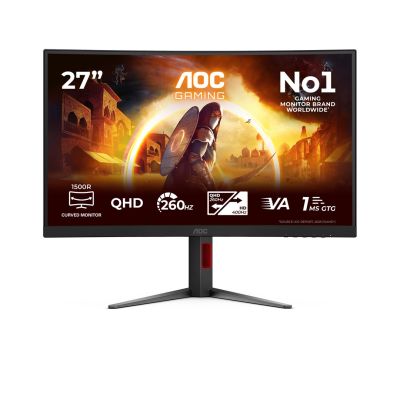 AOC G4 CQ27G4Z2P gaming monitor 68.6 cm (27") 2560 x 1440 px Quad HD LCD Black, Red