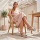 8. Women's beige wedge sandals Rieker 66201-62