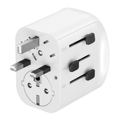 2. GEMBIRD UNIVERSAL GROUNDED TRAVEL ADAPTER 15W, WHITE