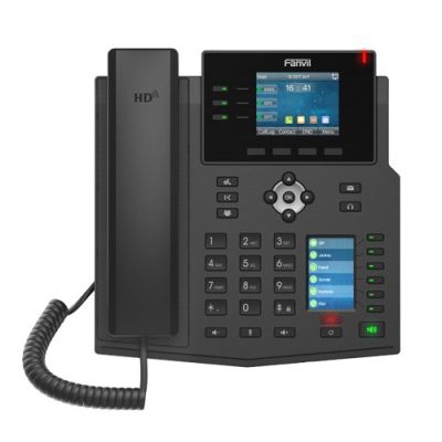 2. Fanvil X4U Black VoIP Phone with 12 Lines LCD and Wi-Fi
