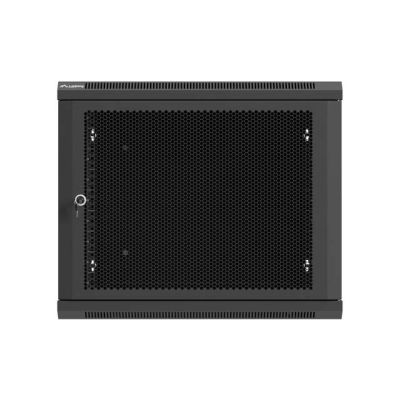18. Lanberg 19" 9U 600x600 black wall-mounted rack cabinet with perforated doors (flat pack)