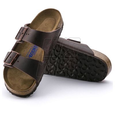 6. Birkenstock Arizona Soft Footbed Oiled Leather Habana Narrow Women's Slides (0452763)