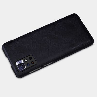 18. Nillkin Qin Case Case for Xiaomi Redmi Note 11T 5G / Note 11S 5G / Note 11 5G (China) / Poco M4 Pro 5G Camera Cover Holster Cover Flip Case Brown