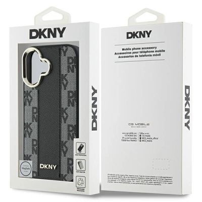 8. DKNY Checkered Pattern Magsafe iPhone 16 Case - Black