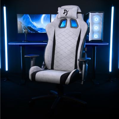 20. Arozzi Soft Fabric | Gaming Chair | Avanti SoftFabric | Light Pilkas Console Gaming Chair Upholstered Seat