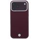 3. BMW Sign Deboss Quilted Metal Logo MagSafe Case for iPhone 18 Pro / 17 Pro - Burgundy