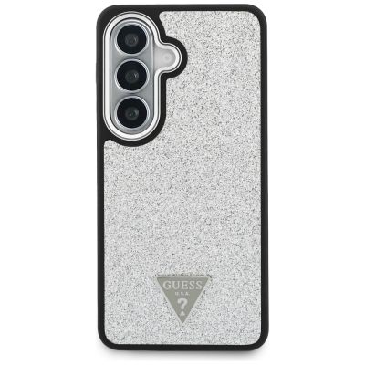 3. Guess Fixed Glitter Triangle MagSafe case for Samsung Galaxy S26+ - silver