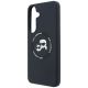6. Karl Lagerfeld Silicone Karl&Choupette Heads MagSafe Case for Samsung Galaxy S26 FE - Black