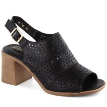 Sergio Leone W SK433A openwork high-heeled sandals, black
