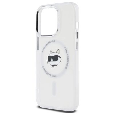 6. Karl Lagerfeld IML Metal Choupette Head MagSafe iPhone 13 Case - White