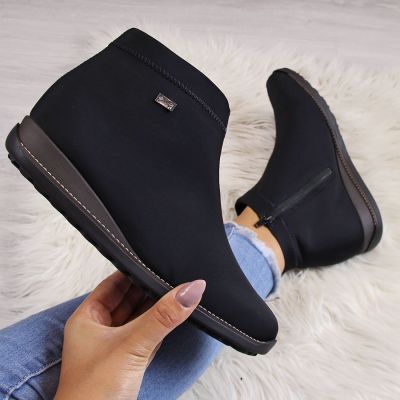 Women's insulated black ankle boots Rieker W 98251-00