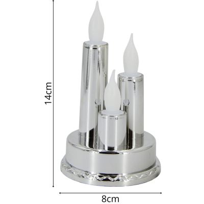 5. 14CM LED CANDLE ON A ROUND BASE