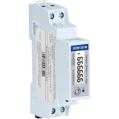 Single-phase energy meter with bidirectional Modbus VCX SDM120M (MID)