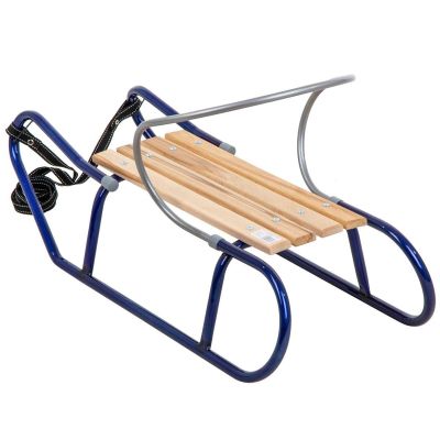 6. TOMEK Metal Sled with Backrest, Blue