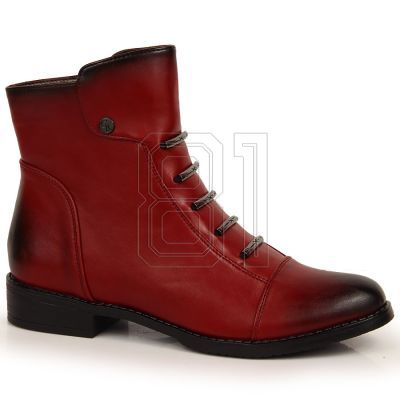 16. Jezzi W JEZ52G insulated ankle boots with decorations, red