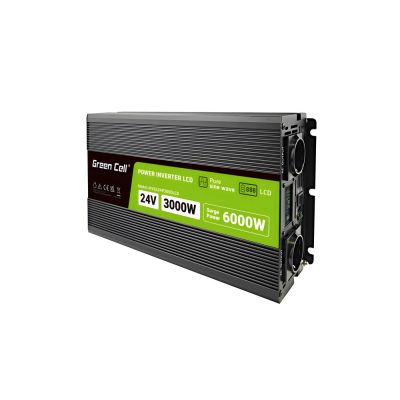 8. GREEN CELL LCD INVERTER 24V/230V 3000W/6000W PURE SINE INVGC24P3000LCD