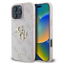 Guess 4G Big Logo Case for iPhone 16 Pro Max - Pink